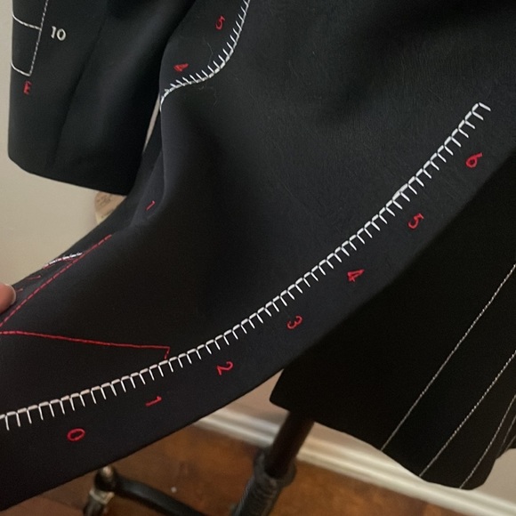 Moschino Cheap Chic Black Wool Numbers Graph Blazer  NWT - Picture 10 of 16